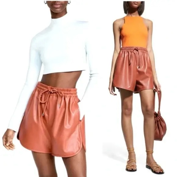 A.L.C. Ryder Vegan Faux Leather Shorts Size XS NWT